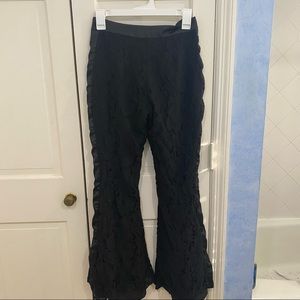 DO+BE Black Lace Flare Pant Small